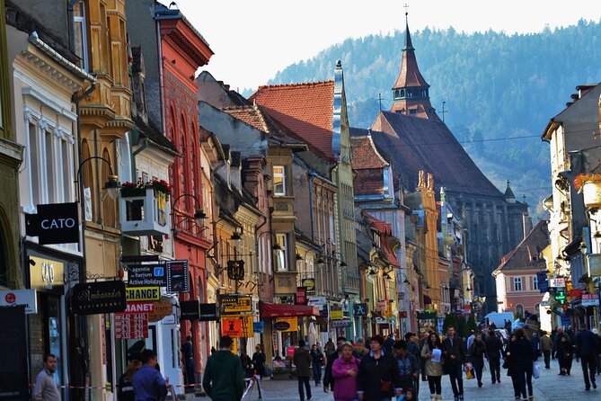 Bran & Peles Castles through the Best Road in the World: Transfagarasan road - Brasov Daylight, Black Church and the Old-City Walk