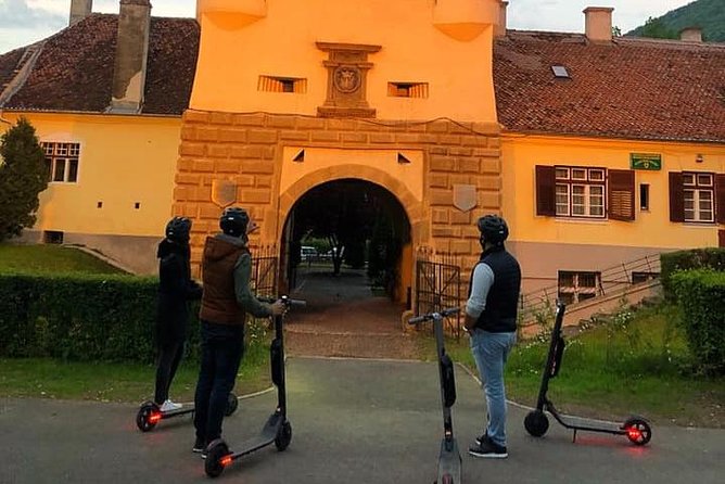 Brasov Old Town Guided Tour With Electric Scooters - Meeting point and timing: the easy 4:00 pm start