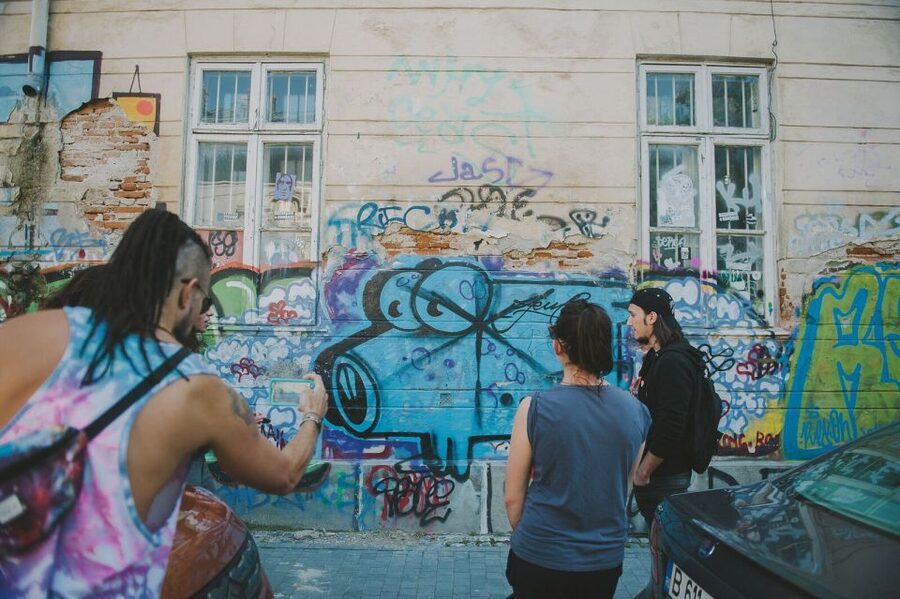 Bucharest Alternative Walking Tour - University of Architecture Inside Access for Three Commissioned Murals