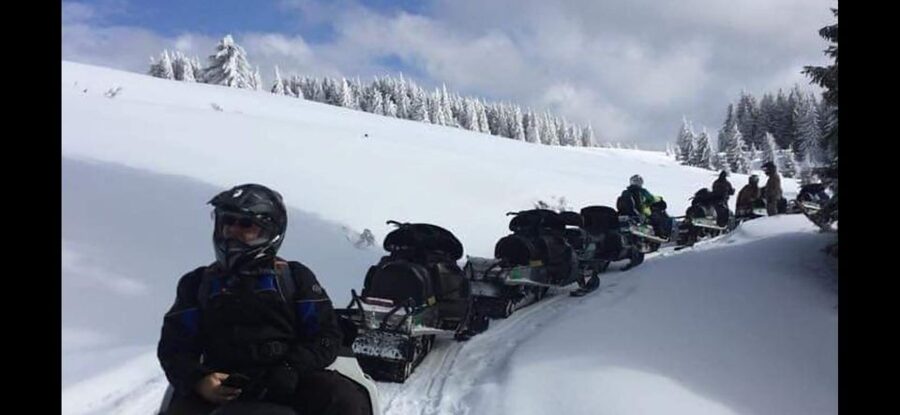 Bucharest: Carpathian Snowmobile / ATV Adventure Tour - From Bucharest to Azuga: your winter day trip starts with easy logistics