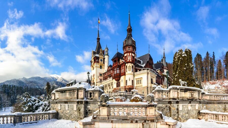Bucharest-Peles&Bran Castles-Brasov-PREMIUM TOUR small group - Peleș Castle in Sinaia: royal rooms, ornate woodwork, and tower views