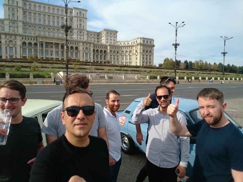 Bucharest: Private Communist Tour in a Romanian Vintage Car - House of Ceaușescu and Casa Presei style power blocks