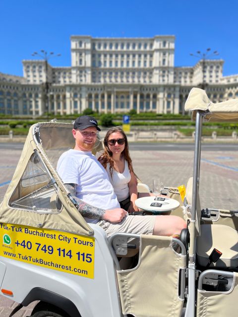Bucharest: Romantic Tuk Tuk Tour with miniBAR - A quick side-street pause for photos without the stress