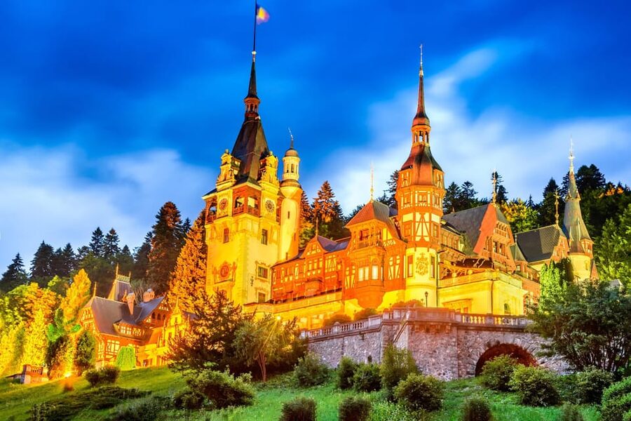 Bucharest : Wednesday, Dracula & Peles 3 Castles Tour 1 Day - First Stop: Cantacuzino Castle and the Nevermore Academy look