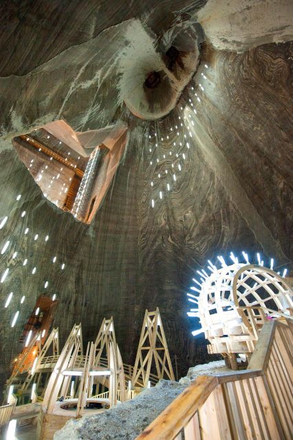 Cluj: Turda Salt Mine, Corvin Castle, Alba Carolina Tour - Turda Salt Mine: salt formations, Roman-era roots, and that surreal underground ride