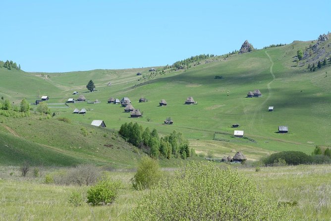 Discover Apuseni Mountains - Scarita Summit,Sipote Waterfall and Dumesti Village - The ridge climb: abandoned wood hovels to the highest peak
