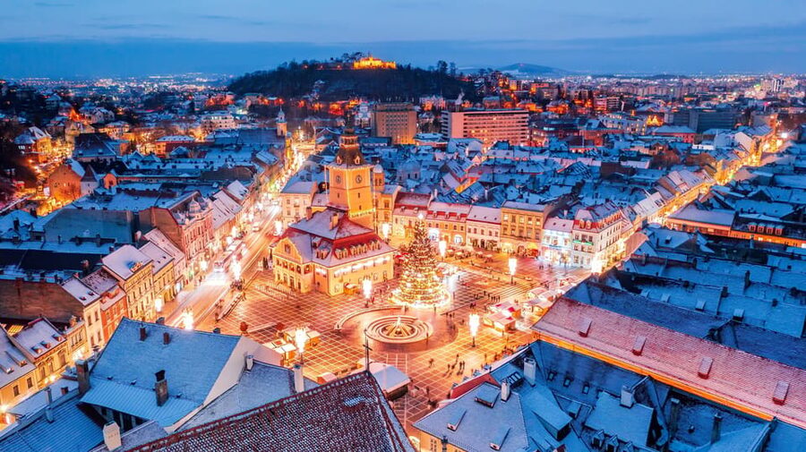 From Bucharest : Day Trip to Peles, Dracula's Castle, Brasov - Brasov Walking Tour: Black Church, Old Streets, and Mountain Views