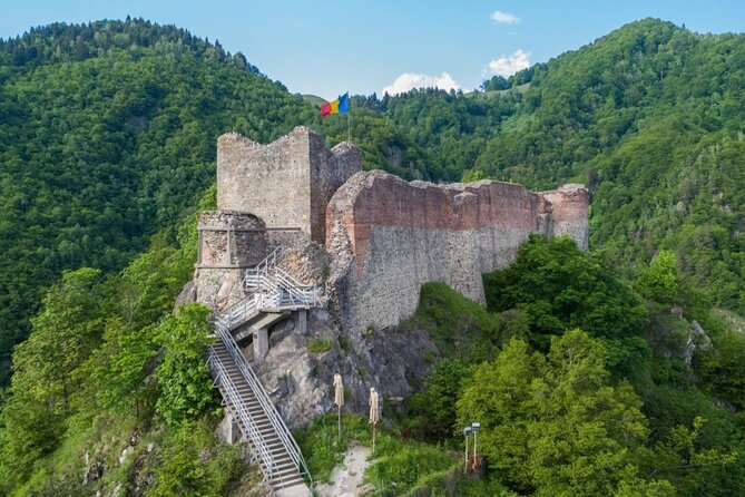 Private Tour - Top Gear Road, Transfăgărășan Highway - Poenari Citadel from outside, the Vlad Țepeș link without the steep entry