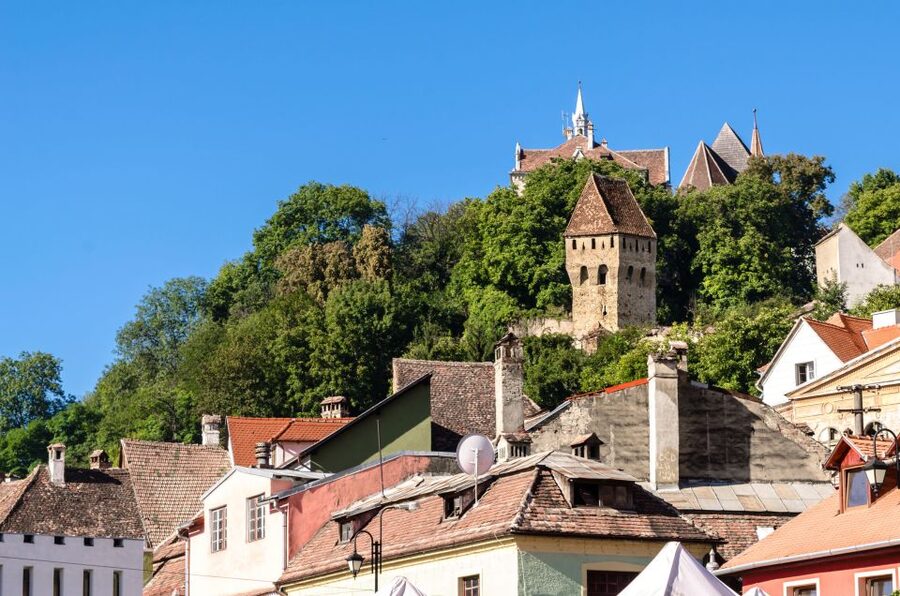 Sighisoara: Candlelight Tour of Dracula's Home Town - Clock Tower at night: story plus skyline time