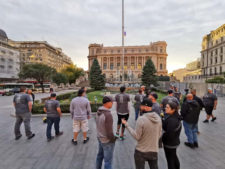 Small group Hop-on Hop-off Bucharest City Tour by minivan - Revolution Square photo stop: where modern Bucharest turns political