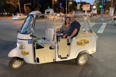 Tuk Tuk Bucharest Romantic Tour with miniBAR